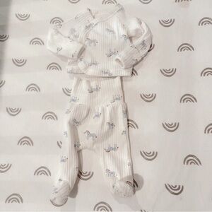 preemie ultra soft zebra top and pants
